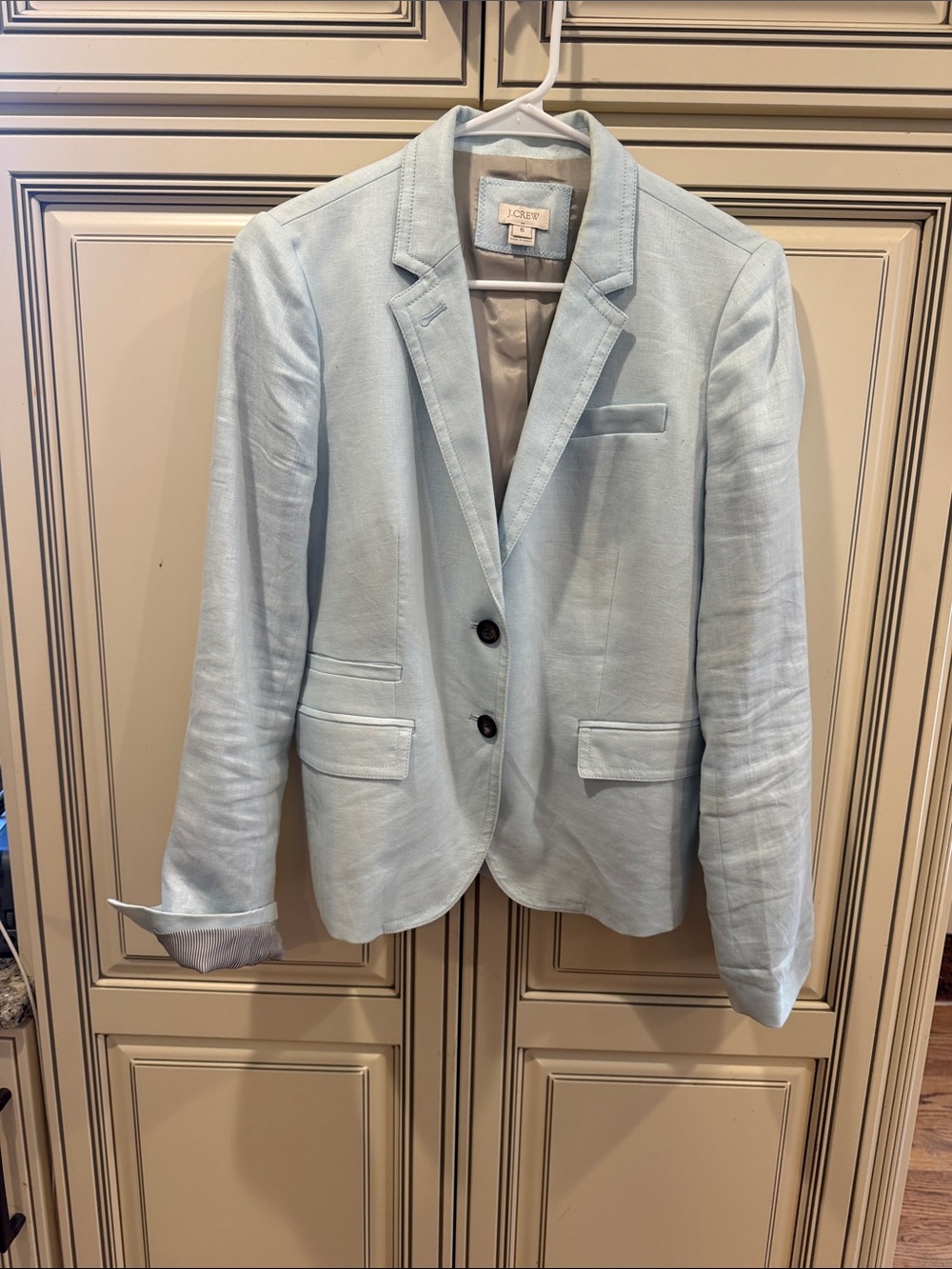J. Crew Pastel Blue Women's Linen Blazer